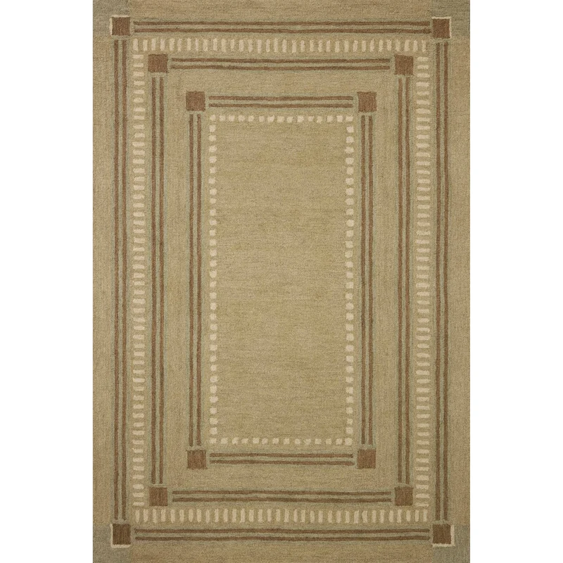 Alfie ALF-04 Green / Natural Area Rug 9'-3" W X 13' L Rectangle