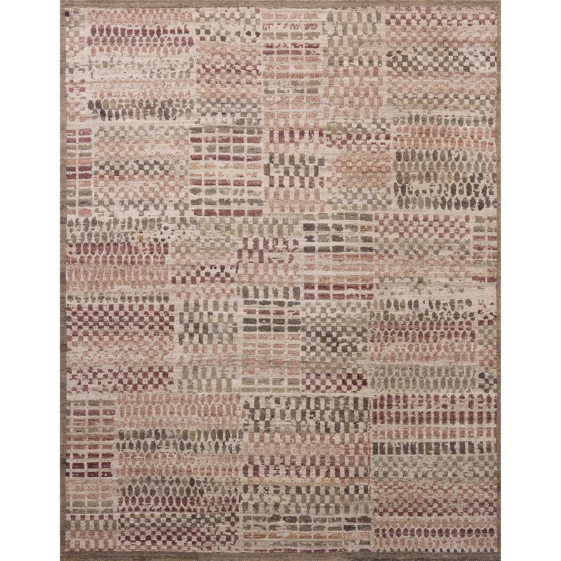 Nara NAR-01 Grey / Rose Area Rug 2' W X 3' L Rectangle
