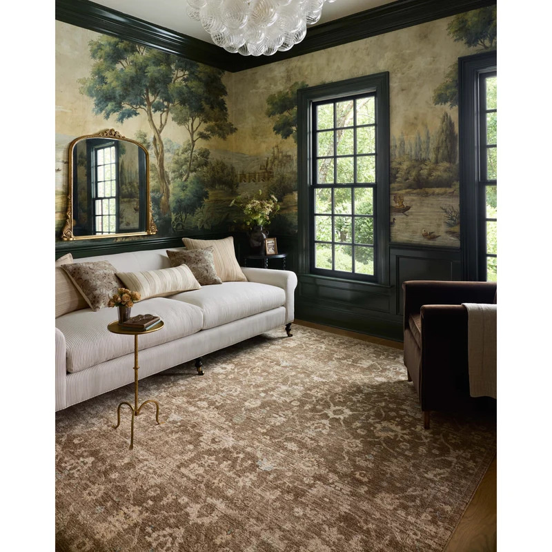 Palma PLM-09 Brown / Earth Area Rug 6'-3" W X 9'-6" L Rectangle