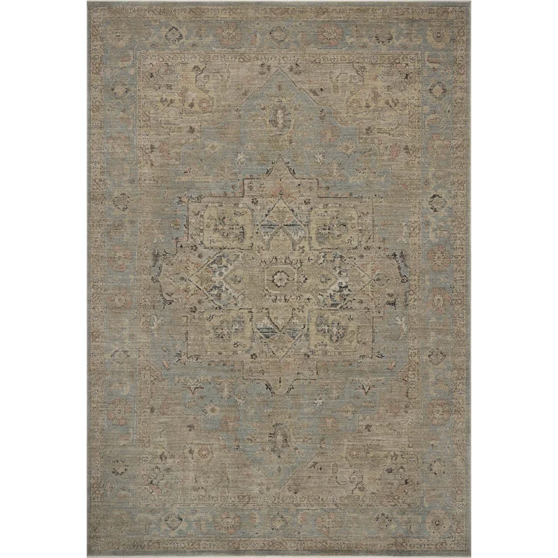 Briar BRR-01 Sky / Moss Area Rug 11' W X 11' L Square