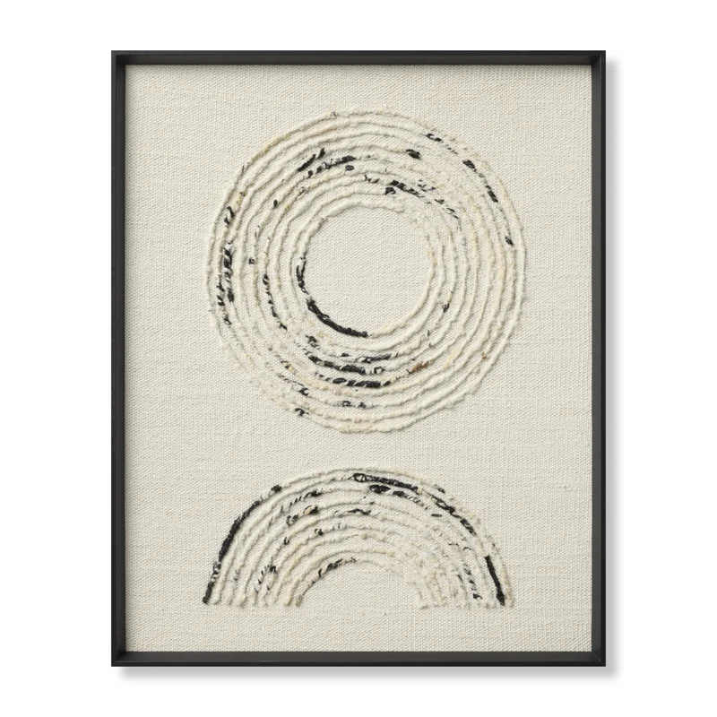 Loloi Verse Ivory/Black Wall Art 2' 9'' X 3' 5'' Wall Art Rectangle