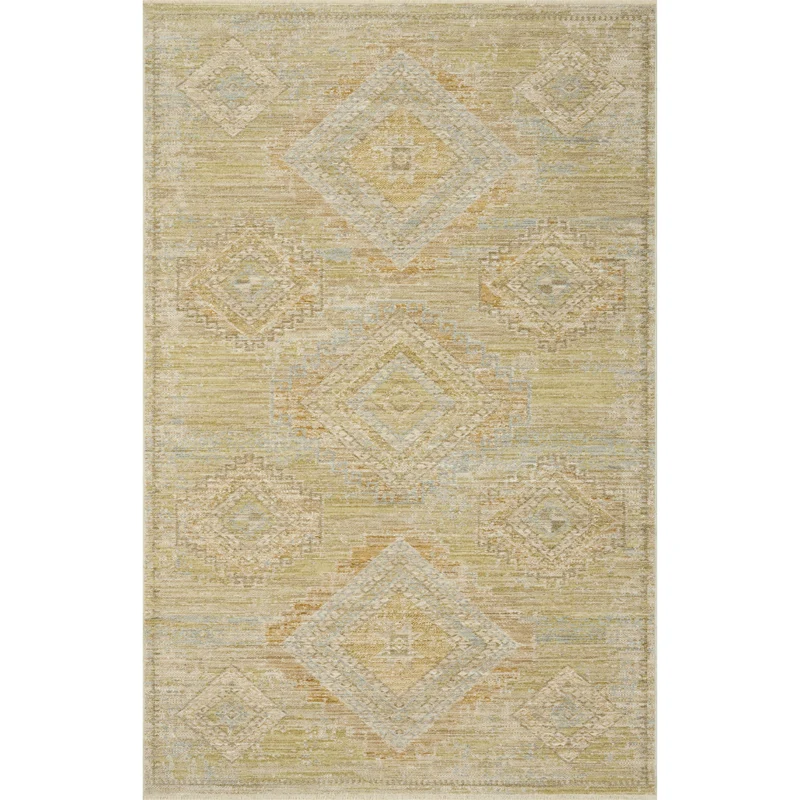 Elora ELR-09 Pistachio / Clay Area Rug 1'-6" W X 1'-6" L Sample Swatch
