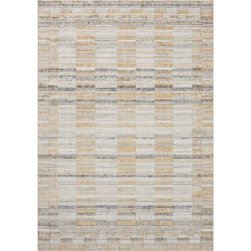 Roxie ROX-03 Granite / Gold Area Rug 2' W X 3' L Rectangle