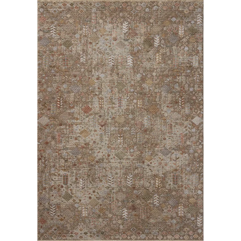 Loloi Aylin Mushroom/Multi Power Loomed Rug 9ft 3in x 13ft 4in
