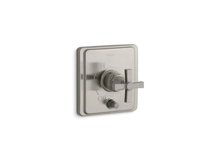 Kohler - Pinstripe Pure, Bath And Shower Trim With Div Vibrant Brushed Nickel