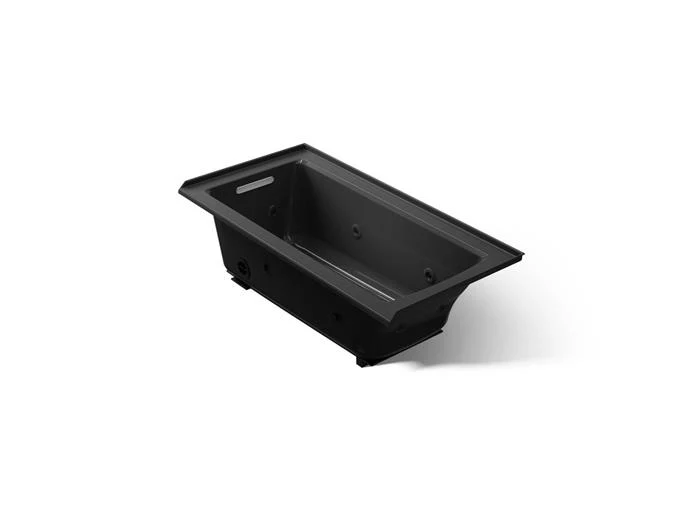 Kohler - Archer 60 X 30 Inch Alcove Whirlpool Alcove Bath, Left Drain Black Black