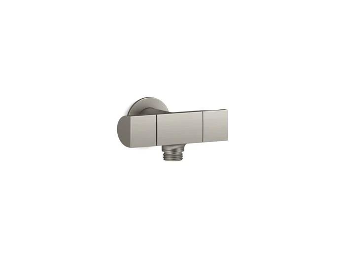 Kohler - Exhale Wall-Mount Handshower Holder With Supply Elbow And Volume Control Vibrant Brushed Nickel