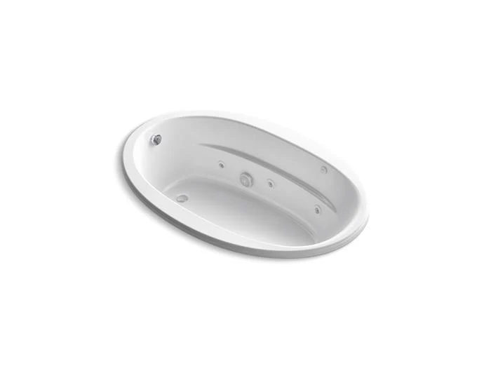 Kohler - Sunward 66 X 42 Inch Inch Drop-In Whirlpool Bath With Bask Heated Surface White