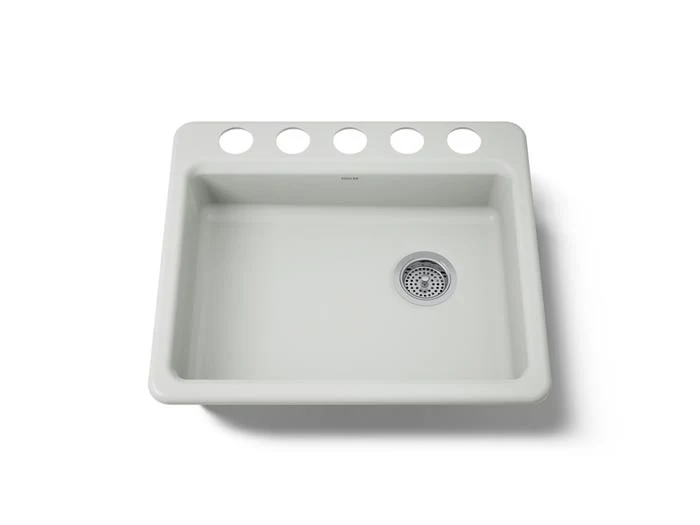 Kohler - Riverby 25 Inch Undermount Single-Bowl Kitchen Sink Sea Salta