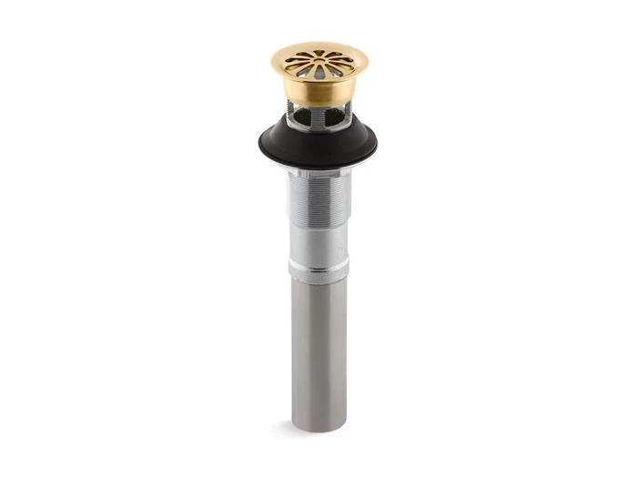 Kohler - Grid Drain With Overflow Vibrant Brushed Moderne Brass
