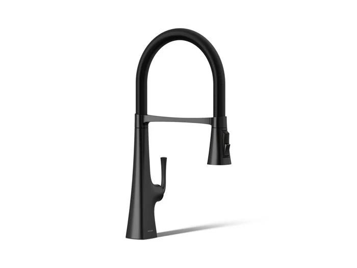 Kohler - Graze Medium Semi-Professional Kitchen Faucet Matte Black