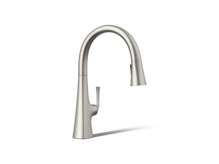 Kohler - Graze Pull-Down Kitchen Faucet Vibrant Stainless Steel