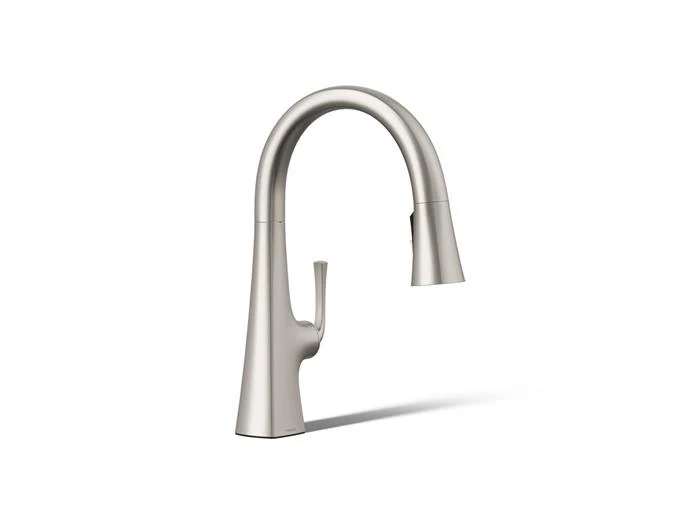 Kohler - Graze Pull-Down Kitchen Faucet Vibrant Stainless Steel