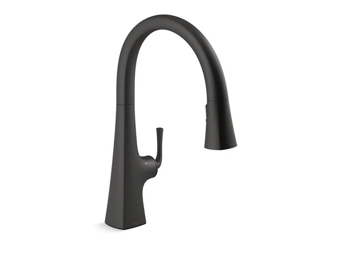 Kohler - Graze Touchless Pull-Down Kitchen Faucet With Response Matte Black