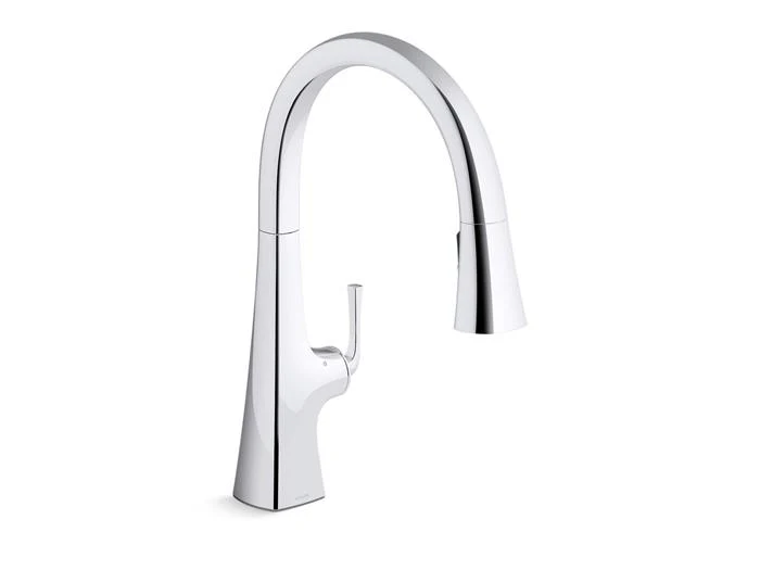Kohler - Graze Touchless Pull-Down Kitchen Faucet With Response Polished Chrome