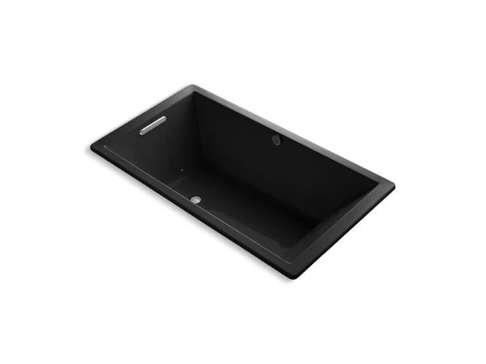 Kohler - Underscore 66 X 36 Inch Drop-In Heated Bubblemassage Air Bath Black Black