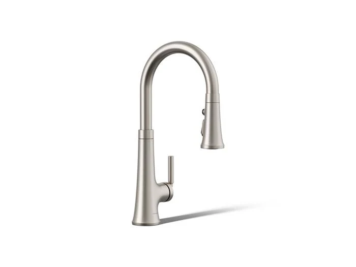 Kohler - Tone Pull Down Kitchen Faucet Vibrant Stainless Steel