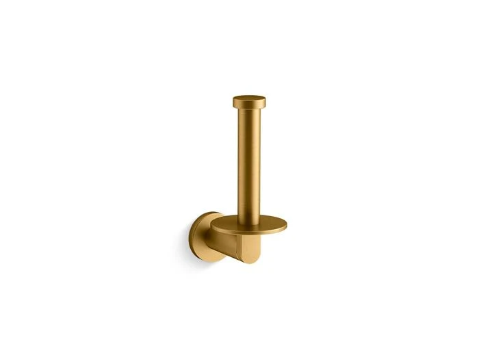 Kohler - Composed Vertical Toilet Tissue Holder Vibrant Brushed Moderne Brass