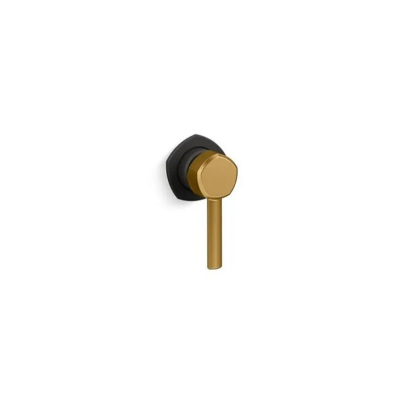KOHLER Occasion Matte Black/Moderne Brass Wall-Mount Bathroom Sink Faucet Handle