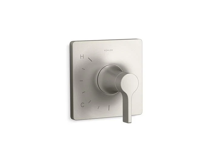 Kohler - Venza Single Handle Pressure-Balancing Valve Faucet Trim Vibrant Brushed Nickel