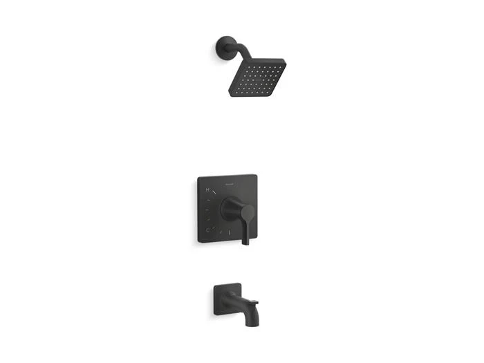 Kohler - Venza Single Handle Pressure-Balancing Bath And Shower Faucet Trim Matte Black