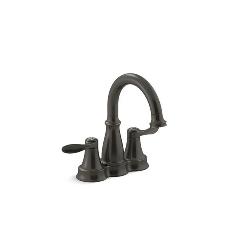 KOHLER Bellera Black 1-Handle Deck-Mount 1.0-gal/min Bathroom Sink Faucet