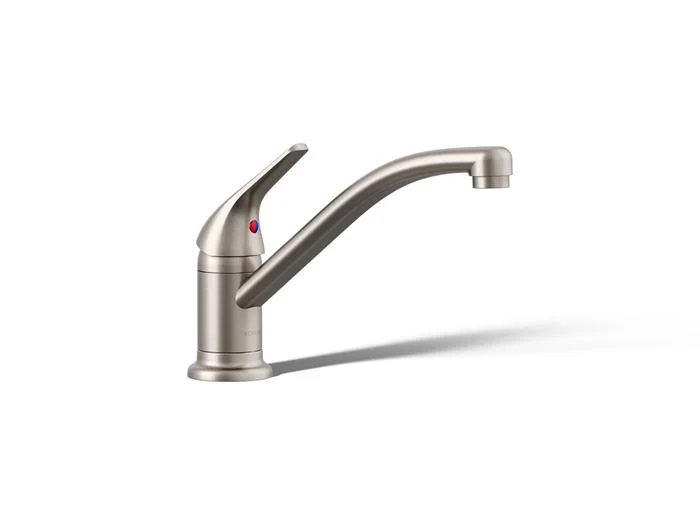 Kohler - Jolt Single-Handle Kitchen Sink Faucet Vibrant Stainless Steel
