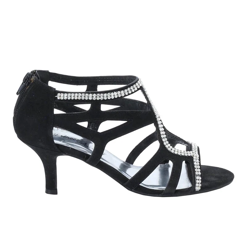 Flattery Kitten Heel Evening Sandals 6.5 / Narrow