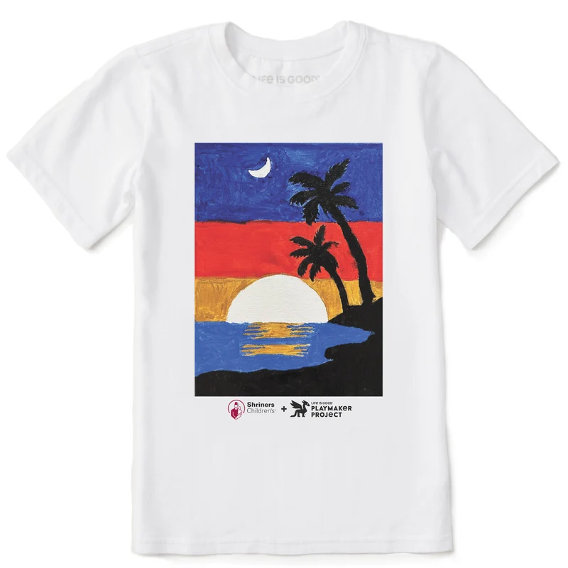 Kids Beautiful Sunsets Short Sleeve Crusher Tee Cloud White / XS / Crusher