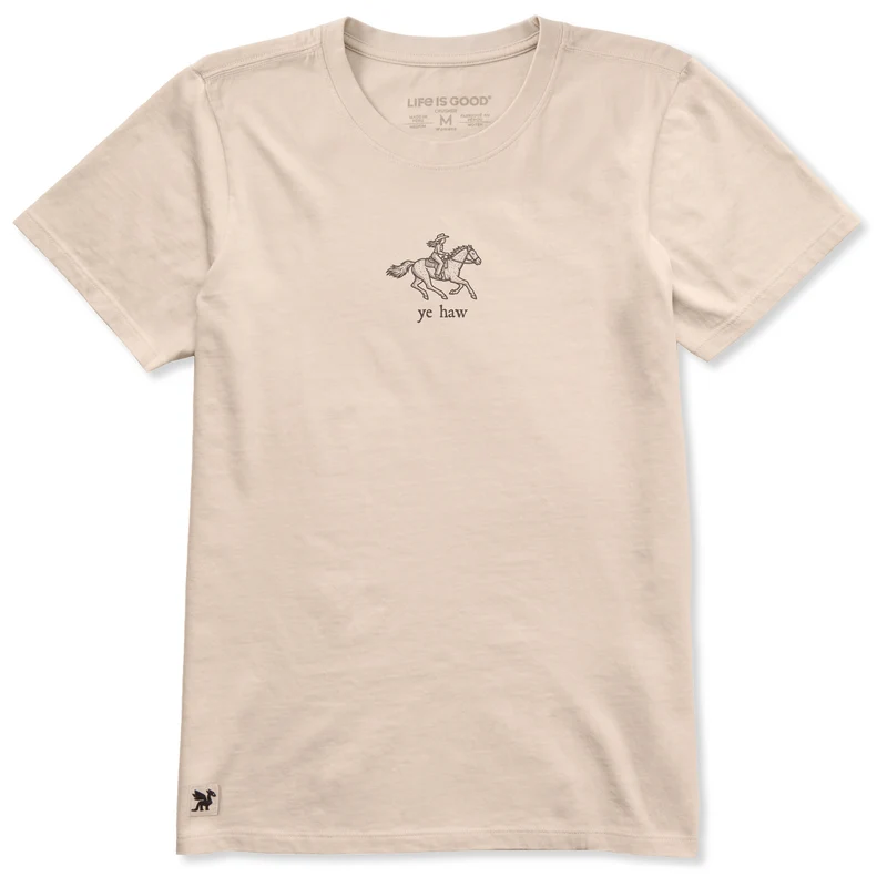Women's Ye Haw Cowgirl Short Sleeve Crusher Tee Birch White / S / Crusher