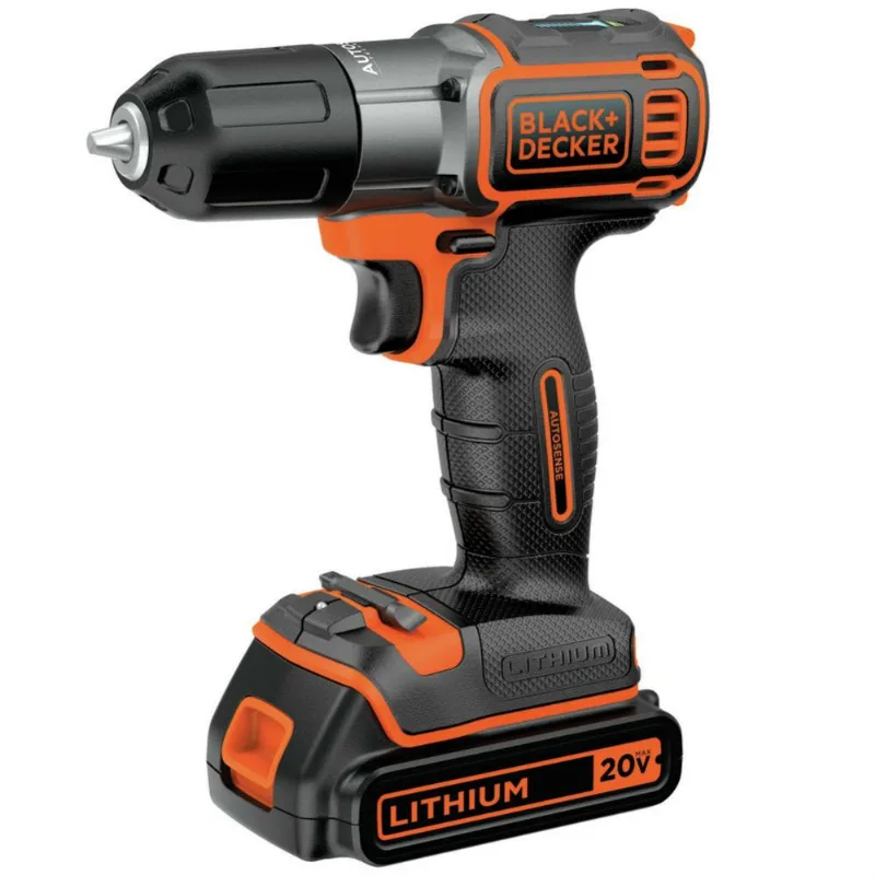 Furadeira Parafusadeira AutoSense 3/8 pol. (10mm) Bateria 20V BDCDE120C-BR Bivolt Black & Decker 01 unidade