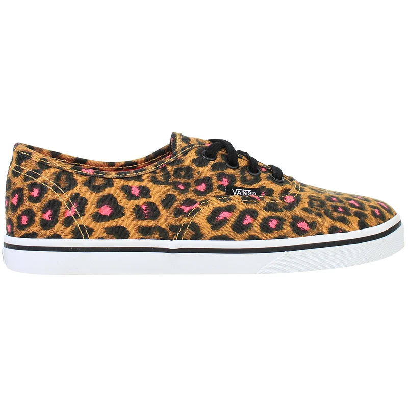 Vans Off The Wall Leopard Print Kids Brown Plimsolls 2.5