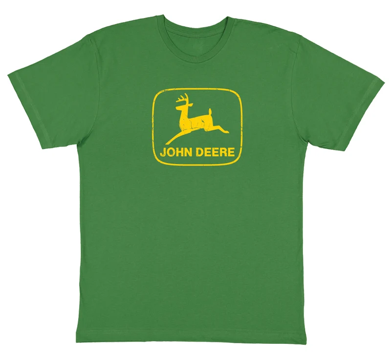 John Deere Mens JD Vintage Logo Tee (13002182GR) Green XL