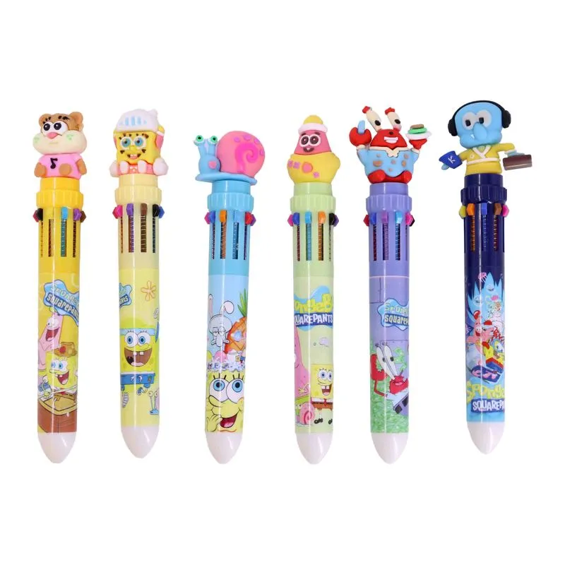 Caneta 10 Cores Bob Esponja 3D Com 36 Peças 103 - Colorido