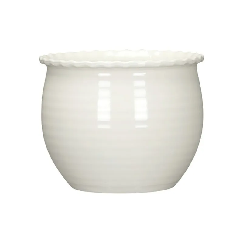 Landon & Co. Brooke Decorative Planter in Resin 6-in - White