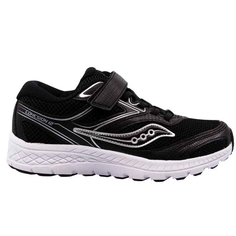 Saucony Cohesion 12 Kids Black Running Shoes 1.5