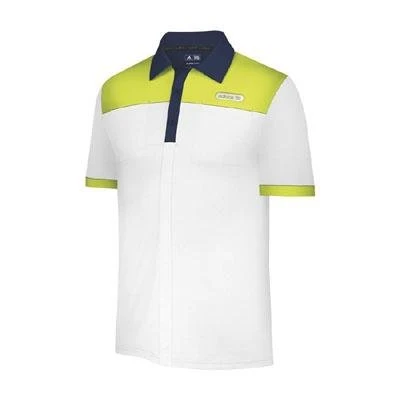 Adidas Men's Fashion Performance Color Block Pocket Polo Shirts I Color Options 2XL / Black/Zone/Purple