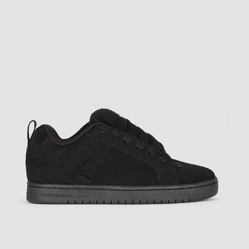 DC Court Graffik Shoes - Black/Black/Black 17uk