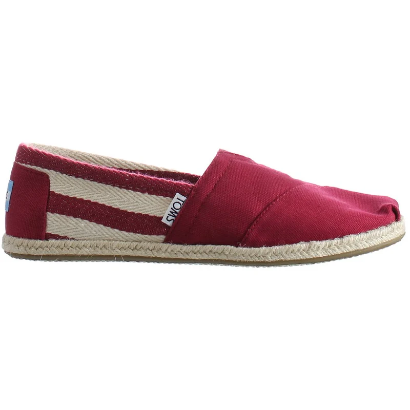 Toms University Classic Alpargata Womens Red Espadrilles 5.5