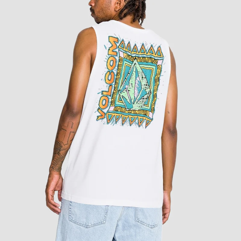 Volcom Bodie Tank Top Vest White Medium