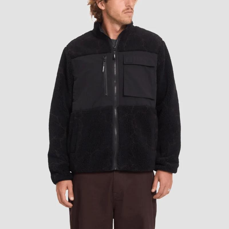 Volcom Storm Stone Zip Fleece Sweatshirt Raisin X-Large