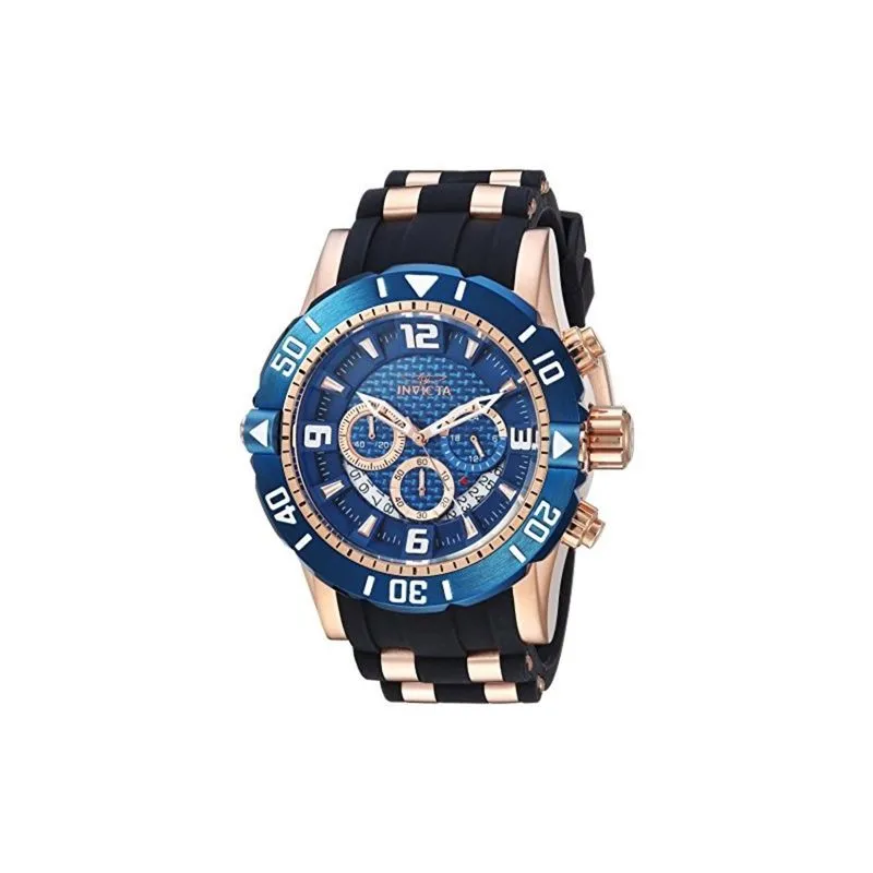Relógio Masc INVICTA Original Pro Diver Quartz Aço Inox Prova D'Água (23713) Dourado Preto e Azul