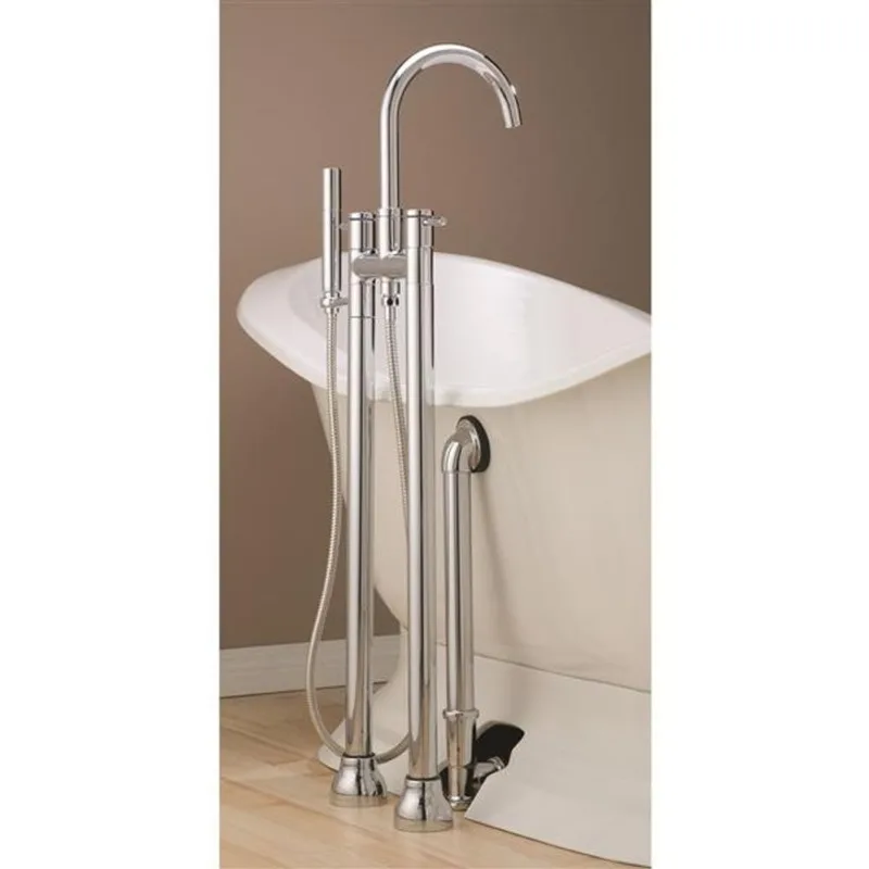 Cheviot Clawfoot Tub and Shower Filler - Polished Nickel