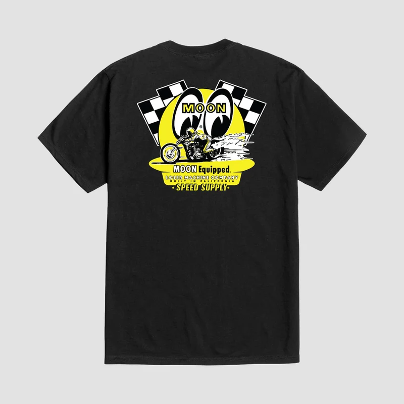 Loser Machine X Mooneyes Quarter Mile T-Shirt Black Large / Black