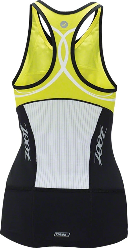 Zoot Women's Ultra Tri Tank Top Black/White/Yellow~ XL