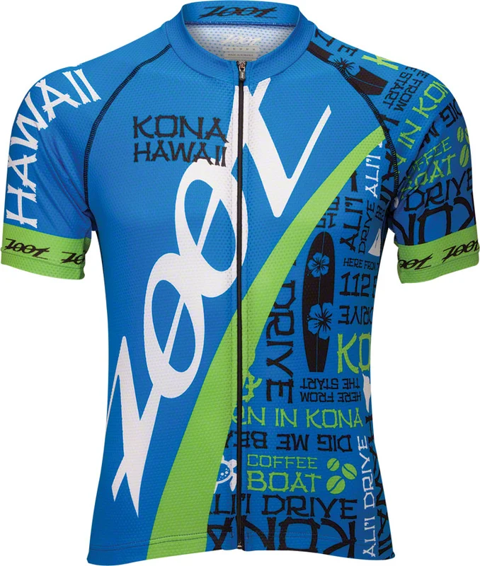 Zoot Ultra Ali'i Men's Cycle Alii Cycling Jersey Blue/Green Flash SM