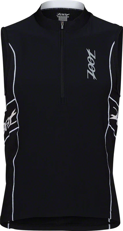 Zoot Performance Tri Training and Racing Sleeveless Jersey Top Black/Black LG