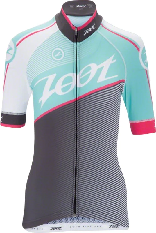 Zoot Cycle Team Women's Jersey Aquamarine Blue/Passion Fruit Pink SM