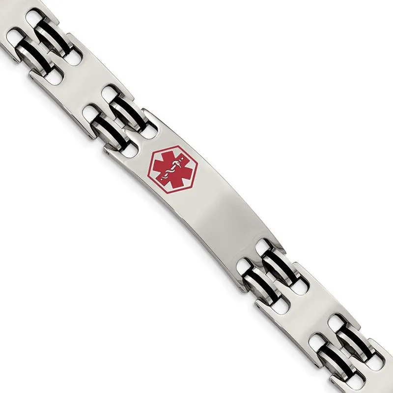 Aço Inoxidável Borracha Preta Esmalte Vermelho 8.25in Chave Médica