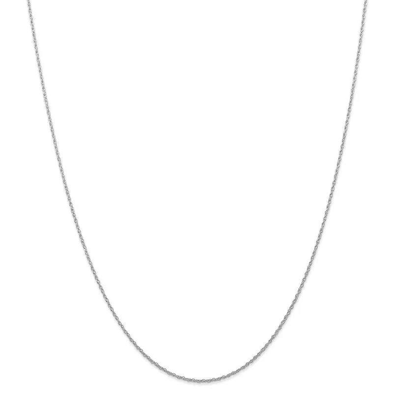 14k Ouro Branco .7 Mm Cartão De Cabo Corrente